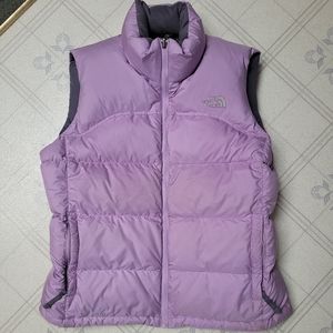 The North Face 700 Lilac Puffer Vest Size Large Excellent Condition